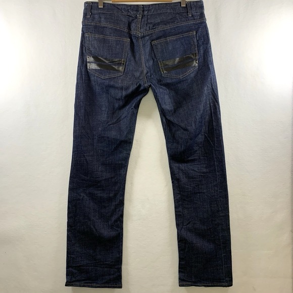 Five Four Other - Five Four x Mark McNairy‎ Mens Designer Jeans 34 Dark Straight Leg Streetwear
